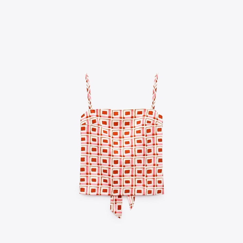 Zara Printed Linen Tops